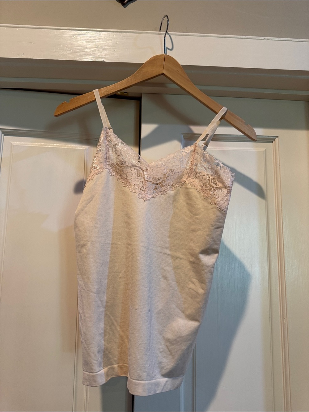 Cynthia Rowley Lace-Trim Slip Camisole in Pale Pink